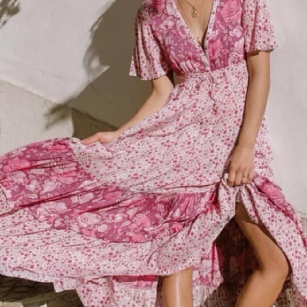 Spell Winona maxi dress in berry size XL